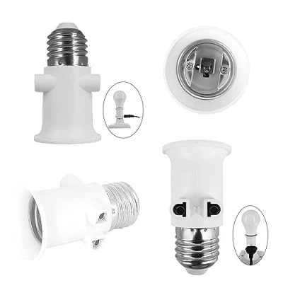 Imagen de FExYinz 2 piezas por paquete Adaptador de enchufe lámpara que se convierte soporte E27 a alimentación y