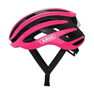 Imagen de Abus AirBreaker Casco de bicicleta contrarreloj alta gama para ciclismo deportivo profesional Unisex, hombre y mujer, Rosa (fuchsia pink), L (59 61 cm)