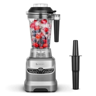 Imagen de AMZCHEF Batidora de Vaso con 8 Velocidades Seleccionables profesional hosteleria 1800W 1.85 Litros Licuadoras para Zumos y Batidos, Smoothies, Frutas Congeladas, Pica Hielo