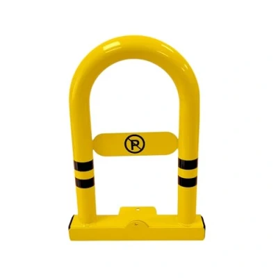 Imagen de PARKING FACIL Valla de Parking/Cepo Guardaplazas Modelo ULISES Bloqueo Manual con Candado Color Amarillo Incluye Tornillería y 1 Unidad