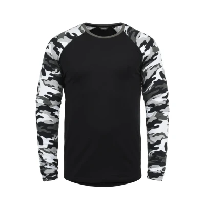 Imagen de Solid Sdcajus Camiseta de manga larga, Hombre, Talla: Large, Black grey