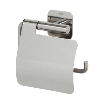 Imagen de Tiger Colar Portarrollos con tapa Acero inoxidable pulido