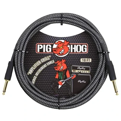 Imagen de Pig Hog PCH10AG Cable de instrumento guitarra amplificador 1/4&quot; a 1/4&quot;, 10 pies