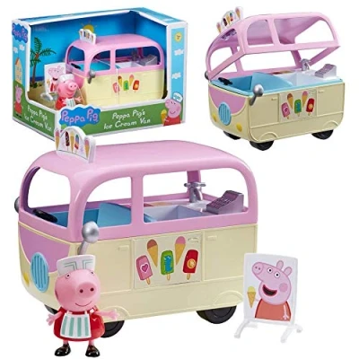 Imagen de Peppa Pig Selección de Vehículos Juego Figura y Accesorios, Figura:Ice Cream Van