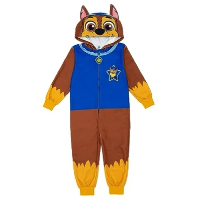 Imagen de Paw Patrol Unisex Kids Multicoloured Onesie Aventuras heroicas con Este Disfraz de Pijama del Personaje Chase Jugar, Explorar y Noches acogedoras Diseñado para la máxima Comodidad
