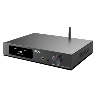 Imagen de LOXJIE amplificador de audio A40 y oído, máquina todo en uno, chip MA5332MS NJW194, entrada fonógrafo vinilo, modo EQ, 5 filtros disponibles, salida graves, Bluetooth 5.1, con