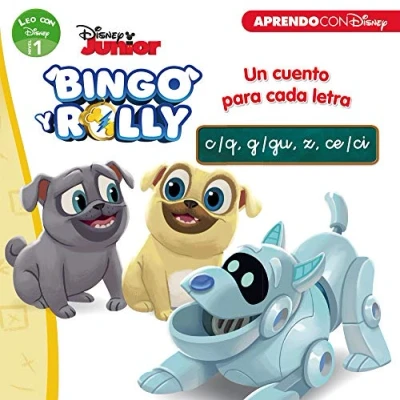 Imagen de Bingo y Rolly. Leo con Disney (Nivel 1). Un cuento para cada letra: c/q, g/gu, z, ce/ci (Disney. Lectoescritura) (Aprendo Disney)