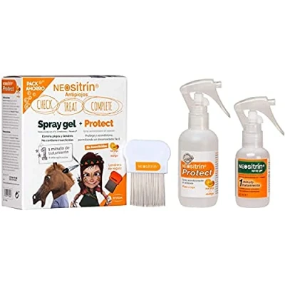Imagen de Neositrín Pack Spray Gel (60 ml) + Acondicionador 100 ml para eliminar piojos y liendres en 1 minuto