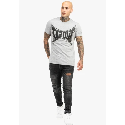 Imagen de Tapout Normale Passform LOGO Camiseta estampada, Hombre, Talla: Medium, Marl grey black