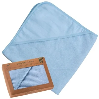 Imagen de Urban Kanga Toalla Bebé con Capucha de Baño Doble faz Capa Recién Nacido (Azul Cristal)
