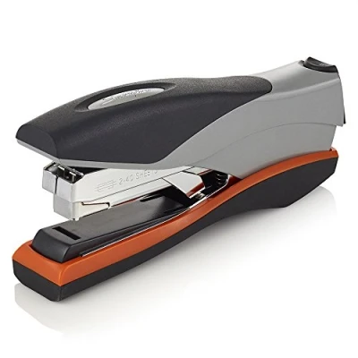 Imagen de Swingline Grapadora, grapadora de escritorio tira completa, capacidad 40 hojas, baja fuerza, Optima 40, plateado/negro/naranja (87840)