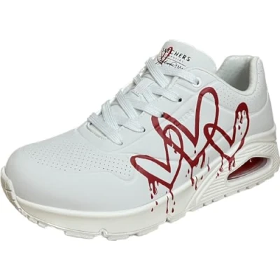 Imagen de Skechers Uno Dripping In Love, Zapatillas Mujer, White/Red, 37 EU