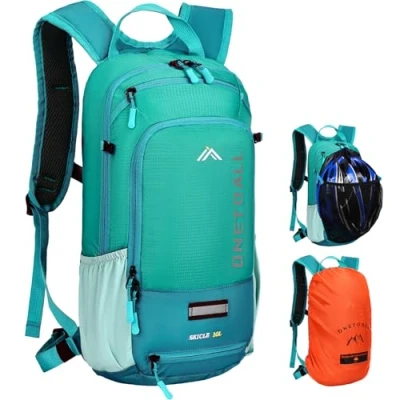 Imagen de LOCAL LION Mochila Ciclismo 10L con Funda Impermeable y para Casco, de Hidratacion MTB Hombres Mujeres, Montaña Pequeña Adecuado Running, Esquí Bicicleta