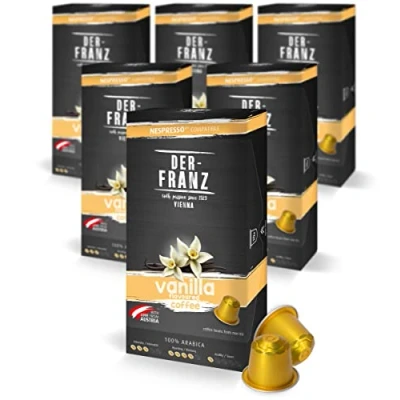 Imagen de Cápsulas de café compatibles con Nespresso, 6 x 10 Cápsulas, aromatizado aroma a Vainilla