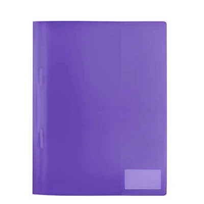 Imagen de HERMA 19498 Carpeta de archivos A4, color morado translúcido, paquete 3 carpetas plástico con etiqueta etiquetado, bolsillo deslizante y lengüeta grapado metal, juego