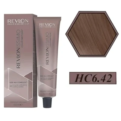 Imagen de Revlon Revlonissimo Colorsmetique™ Permanent Hair Color Brunettes 60 ml 6.42 Dark Copper Iridescent Blonde High Coverage