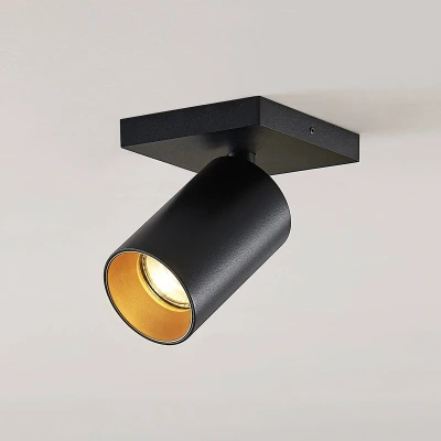 Imagen de foco &#039;Brinja&#039; (Moderno) en Negro hecho de Metal e.o. para Pasillos (1 llama, GU10) Arcchio empotrado, lámpara techo, pared