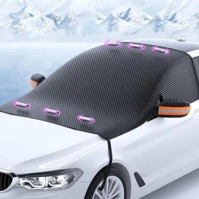 Imagen de GuriDo Protector Hielo Parabrisas Coche para Mini Cooper SD Countryman R60/Cooper F60, Funda Plegable Parabrisa Delantero Cubierta Antihielo y Nieve Cubiertas Accesorios
