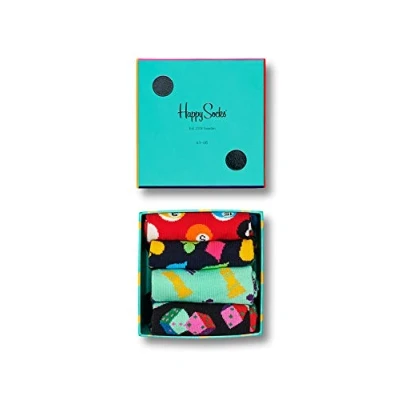 Imagen de Happy Socks 4 pack Game Night Gift Box, Calcetines Unisex Adulto, Gemischt, 36 40 Paquete De