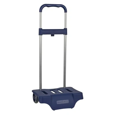 Imagen de Safta Carro Evolution para Mochilas Escolares Plegable Ligero Resistente Diseño Único 400X280X850Mm, Azul