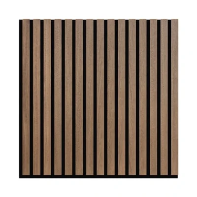 Imagen de Phoenix Artpanel Paneles Acusticos Decorativos con Laminas de Madera y Fieltro para Pared 60 x 2.1 cm (4 Piezas, Walnut)