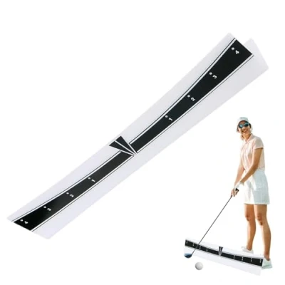 Imagen de DLSIN Pista de Putting, Putt Golf Ajustable, Tutor Portátil, Entrenamiento Putt, Ligera para Práctica en Interiores