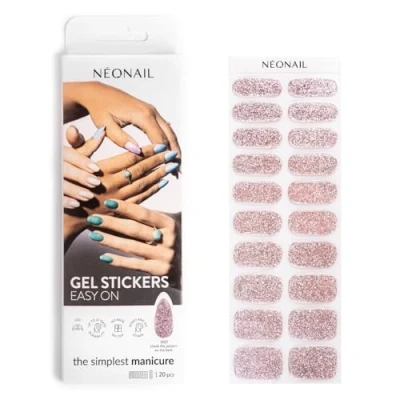 Imagen de NEONAIL gel UV Stickers Easy On M07 Rosa 15 Modelos Semicurado de pegatinas uñas postizas Nail Art Decoracion Rapido para Arte Diseña tus
