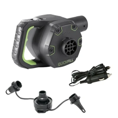 Imagen de Intex 66642 Hinchador eléctrico recargable 220 240V con adaptadores 12V, Color Verde