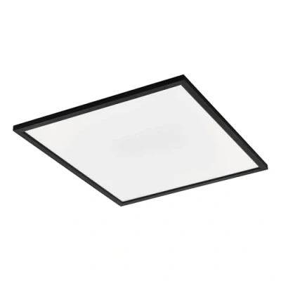 Imagen de EGLO connect.z Smart Home panel LED Salobrena Z, L x A 59,5 cm, ZigBee, control de voz y la aplicación, colores ajustables, regulable, lámpara techo aluminio negro