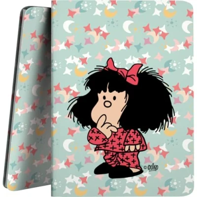 Imagen de Grafoplas Carpeta Escolar de Fundas Transparentes A4, Mafalda Pijama, Tapas Flexibles, 30 Forros Polipropileno, Poliplás, Perfecto para Organizar tu Material