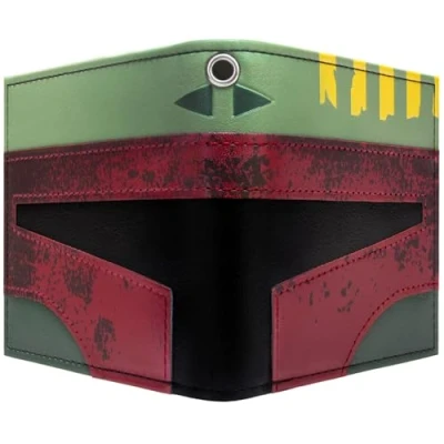 Imagen de The Empire Strikes Back Star Wars Mandaloriano Casco de Boba Fett Billetera/Cartera Bi Fold Porta ID &amp; Tarjetero, Verde