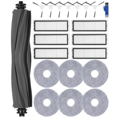 Imagen de Jissta Accesorios Recambios para Dreame L10s Ultra Aspiradora, L10 Ultra, 1 Cepillo Principal,6 Filtros HEPA,6 Paños de Limpieza, 7 Cepillos Laterales, Repuestos