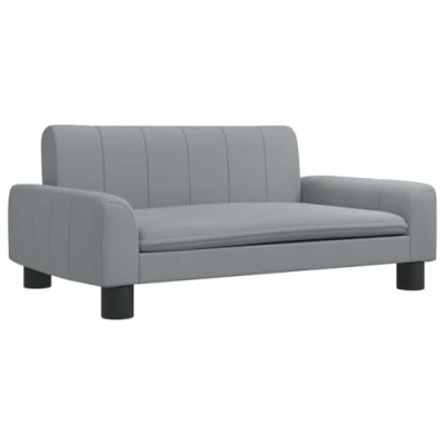 Imagen de vidaXL Cama para Perros, Sofá Mascotas Pequeñas, Elevada con Patas, Asiento de Perros Gatos, Tela Gris Claro 70x45x30 cm