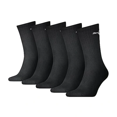 Imagen de PUMA Unisex Plain Sneaker Trainer Socks (5 Pack), Calcetines, adulto, Negro (Black), 47 49