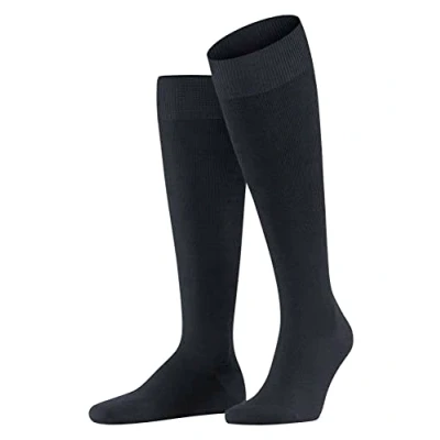 Imagen de FALKE Energizing Wool M KH lana algodón con compresión 1 par, Calcetines largos Hombre, Azul (Dark Navy 6370), 45 46