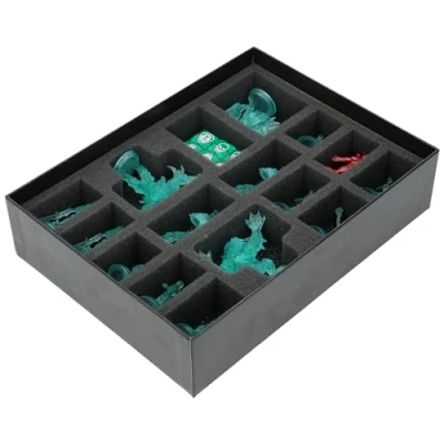 Imagen de Feldherr Espuma Set + portatarjetas Compatible con HeroQuest (2021): Spirit Queen&#039;s Torment Caja del Juego de Mesa Proteger, ordenar y almacenar miniaturas Accesorios