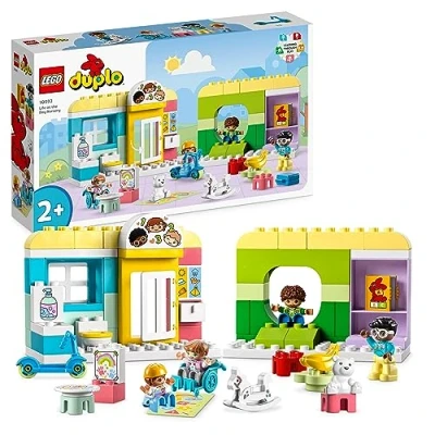 Imagen de LEGO 10992 Duplo Vida en la Guardería, Juguete Educativo para Niños y Niñas de 2 Años o Más, Aprender Las Formas los Colores, Mejorar Habilidades Motoras, 4 Figuras