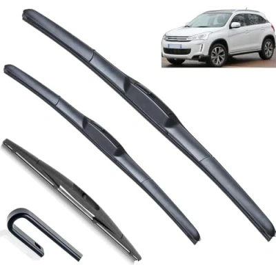 Imagen de Juego de escobillas limpiaparabrisas Delanteras y traseras para Citroen C4 Aircross 2012 2017, Parabrisas Ventana 24&quot; + 21&quot; 10&quot;