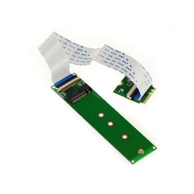 Imagen de KALEA INFORMATIQUE Extensión Tipo Riser M.2 NGFF para Montar un SSD PCIe M Key AHCI o NVMe M2 en Puerto E A con Cable Plano Flexible de 20cm.