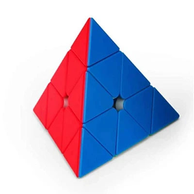 Imagen de FunnyGoo MoYu MoFangJiaoShi Cubing Classroom MeiLong 3x3 Pyraminx M Triangle Pyramid Magic Cube Version sin Etiqueta Stickerless