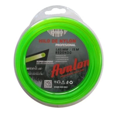 Imagen de Avalon Hilo Redondo de Nylon Universal para Desbrozadora y Cortacésped (1,65 mm x 15 m)
