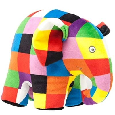 Imagen de Rainbow Designs The Elephant Elefante Elmer Peluche, Multicolor, 17,5 cm (EL1441)