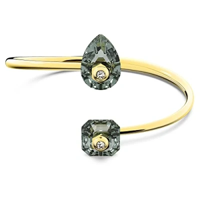 Imagen de Swarovski Brazalete Numina S para Mujer, en Baño Tono Oro, con dos Cristales Contrastados de Talla Pera e Imperial, Colección