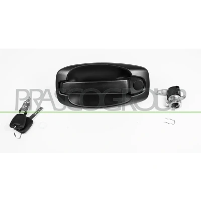 Imagen de PRASCO FT9078042 Manecilla de Puerta exterior, Delante, izquierda con ojo cerradura, llave negro PEUGEOT: Bipper Furgón