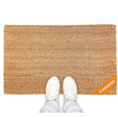 Imagen de LucaHome Felpudo Entrada casa 40x70cm Fibra de Coco con Base Antideslizante Exterior e Interior fácil Limpiar Resistente para hogar, Oficina, terraza y jardín