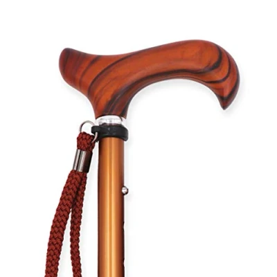 Imagen de KMINA Pro Bastones para Mayores Madera, Bastón Madera Hombre, Extensible Mayores, Caminar Ancianos Altura Regulable, Aluminio Puño Haya