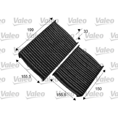 Imagen de VALEO CLIMFILTER PROTECT 715557 Filtro de habitáculo carbón activado 158, 158 PEUGEOT: 208 I Hatchback, 207 2008 Familiar norauto