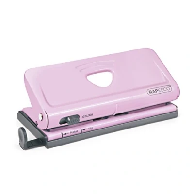 Imagen de Rapesco 1322 Perforadora Ajustable para 6 Agujeros, Capacidad 10 Hojas, Rosa