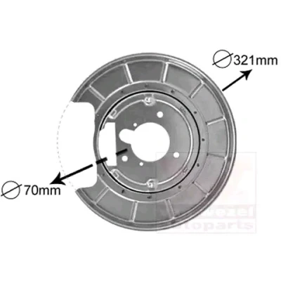 Imagen de VAN WEZEL 4047373 Chapa Protectora de Disco Freno Eje trasero izquierda