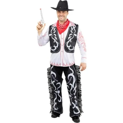 Imagen de Funidelia Disfraz de vaquero para hombre y mujer Vaqueros, Indios, Western adultos divertidos accesorios Fiestas, Carnaval Halloween Talla L Marrón